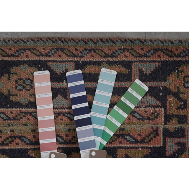 1960s Hand-Knotted Anatolian Karapinar Runner - Stair Carpet 1'6'' X 19'8'' For Sale - Image 9 of 11