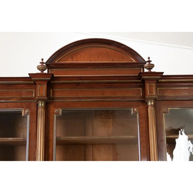19th Century French Louis XVI Style Mahogany Bibliotheque For Sale - Image 9 of 12
