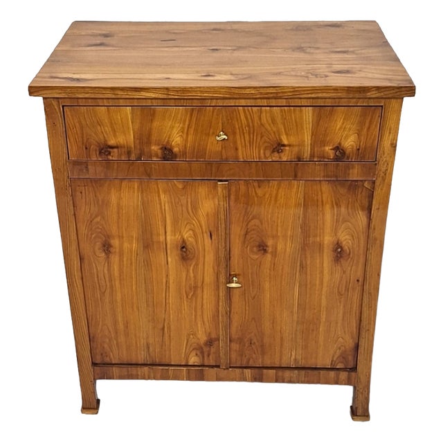 Biedermeier Half-Cabinet in Cherry Wood Veneer, Southern Germany, 1830 For Sale