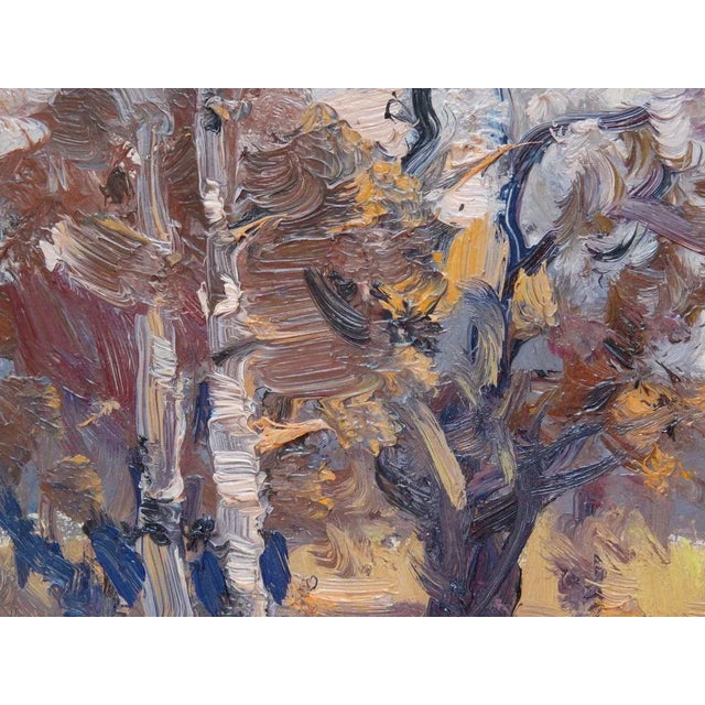 1970s Edgars Vinters, Autumn Landscape, 1976, Oil on Cardboard For Sale - Image 5 of 7