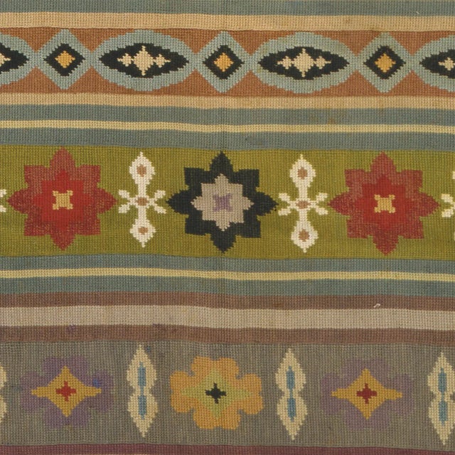 1900 - 1909 Antique Needlepoint Rug For Sale - Image 5 of 6