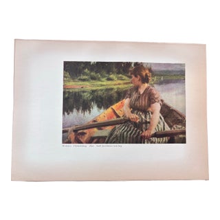 After Anders Zorn, Midnight. Original Chromolithograph, 1904. Signed in Plate Early 20th Century Impressionist Work. For Sale