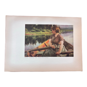 After Anders Zorn, Midnight. Original Chromolithograph, 1904. Signed in Plate Early 20th Century Impressionist Work.