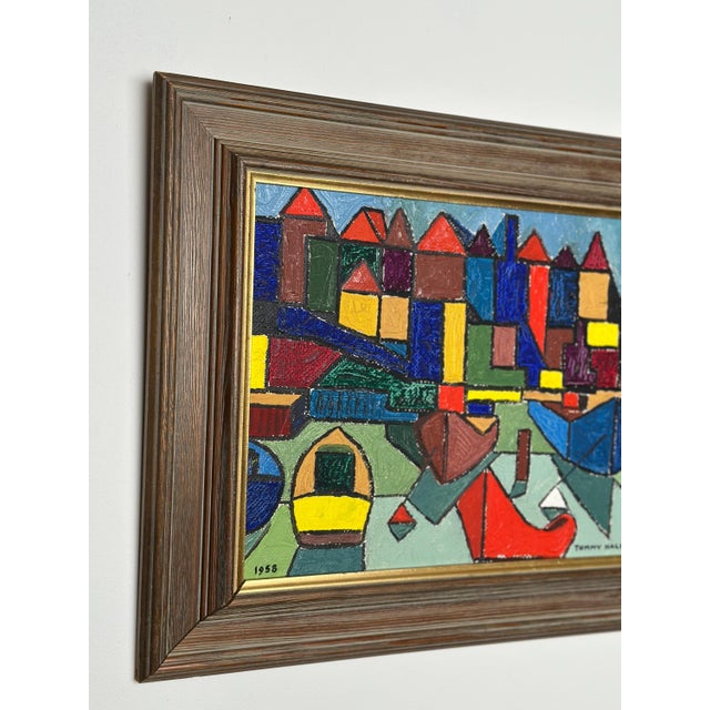 Tommy Hallberg, Harbour Scene, 1958, Oil on Panel, Framed For Sale - Image 11 of 18