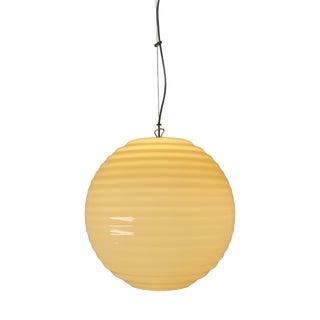 Vintage Modulo S40 Amber Murano Ceiling Lamp by Toso - Massari for Leucos, 1990s For Sale