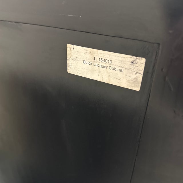 Asian Mini Black Lacquer Chest For Sale - Image 9 of 11