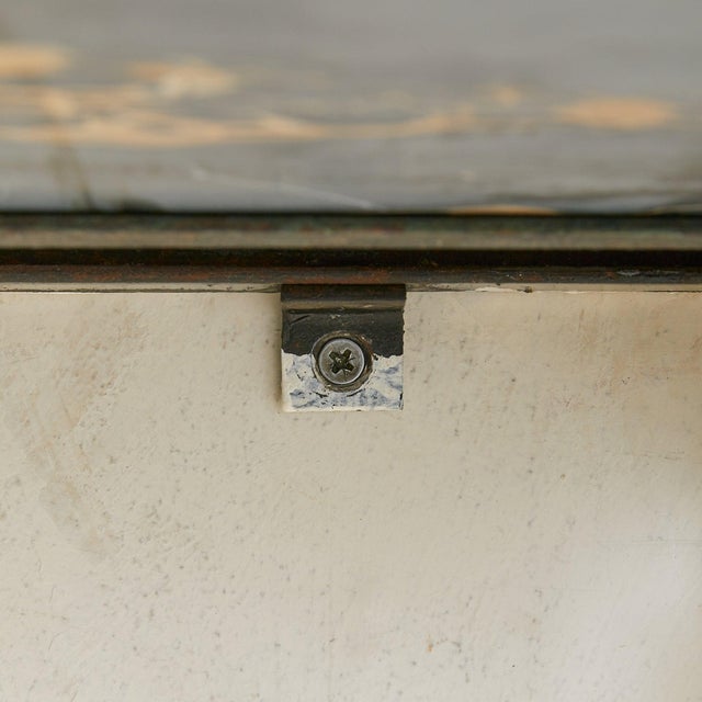 French Verdigris Bronze + Black Marble Wall-Mounted Console, 1940s For Sale - Image 9 of 9