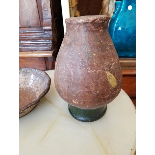 Mid 19th Century Antique Rustic Clay Vessels - Set of 2 For Sale - Image 5 of 12