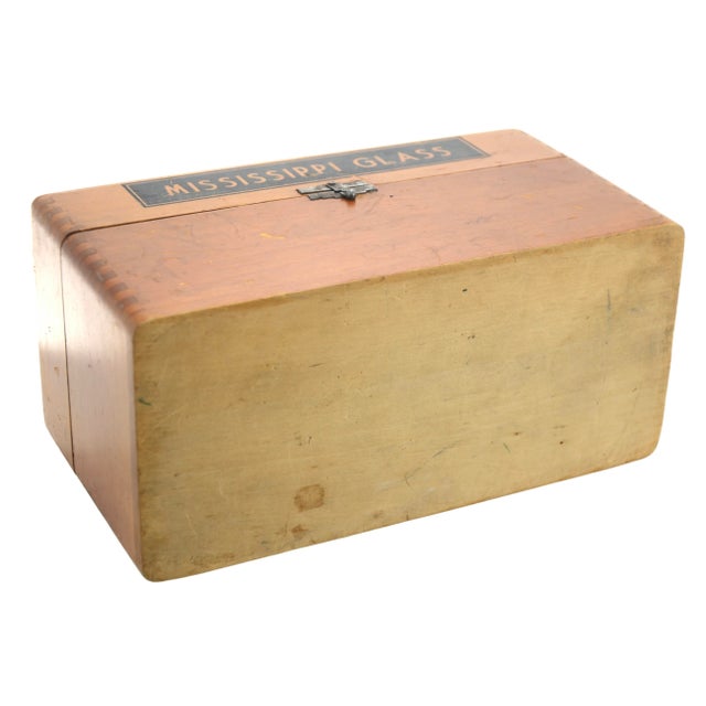 Burnt Umber Advertising Dovetail Wood Box For Sale - Image 8 of 9
