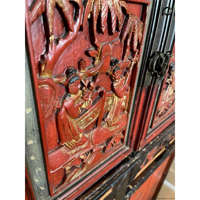 Antique Qing Dynasty Wedding Cabinet For Sale - Image 12 of 15