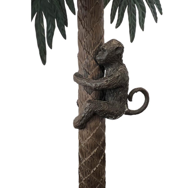 1980s Sculptural Palm Beach Regency 3-Tier Monkey & Elephant Centerpiece Server For Sale In West Palm - Image 6 of 9