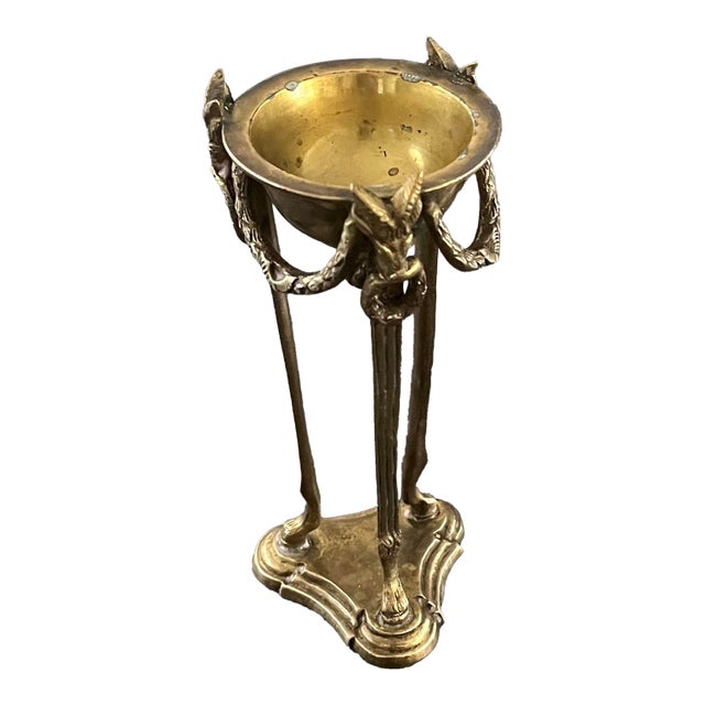 Vintage Brass Rams Head Incense Burner For Sale