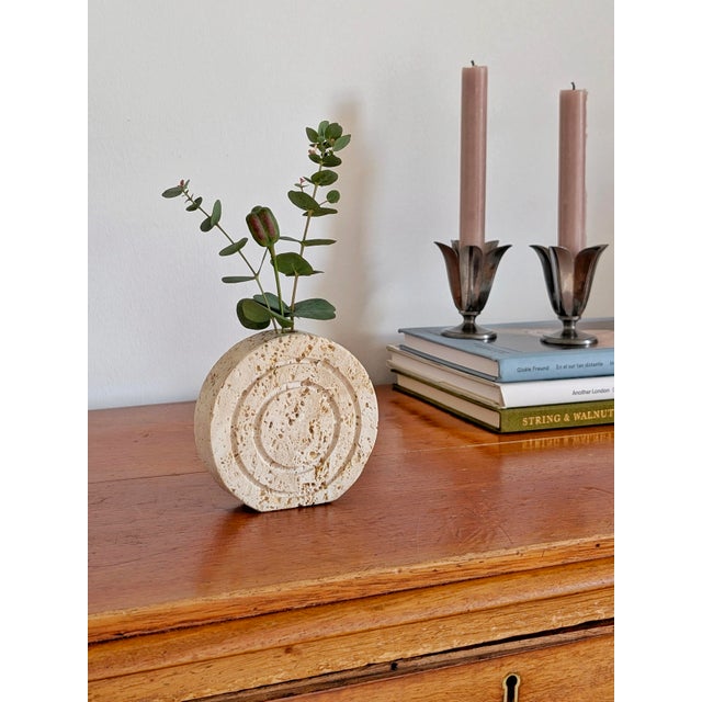 1970s Vintage Travertine Bud Vase from Fratelli Mannelli, 1970s For Sale - Image 5 of 18