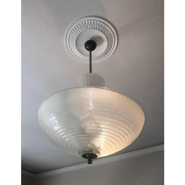 Glass Italian Pulegoso Glass Pendant from Barovier & Toso, 1940s For Sale - Image 7 of 17