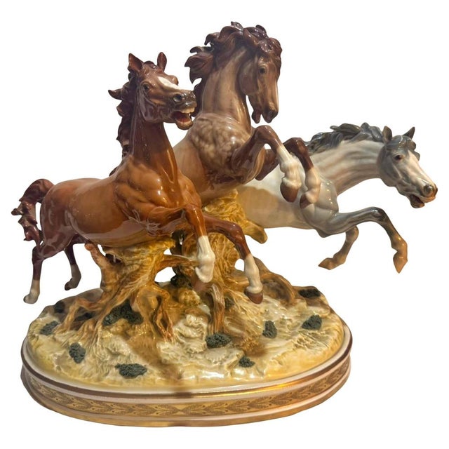 Algora Porcelain Figurine of Wild Horses For Sale - Image 14 of 14
