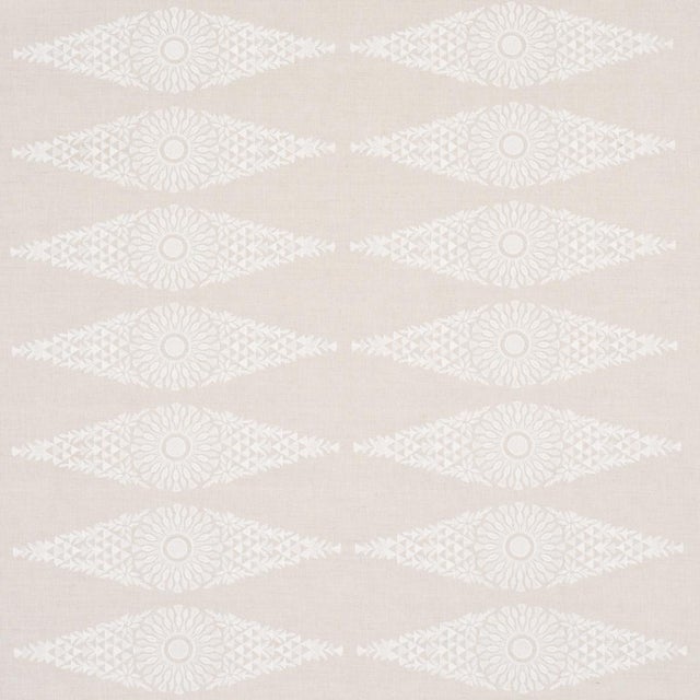 SAMPLE - Schumacher Tasmin Embroidery Fabric In Natural For Sale