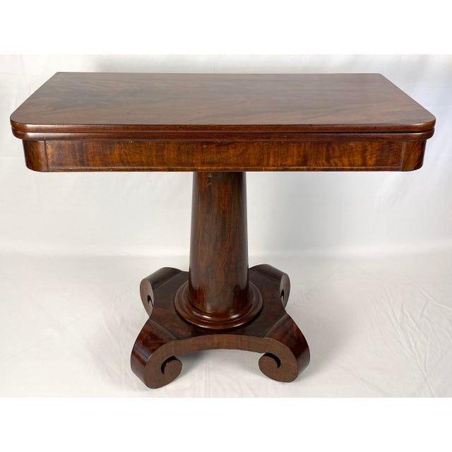 Antique American Empire Style Mahogany Game Table For Sale - Image 9 of 12