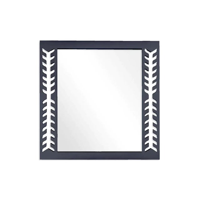 Contemporary Fleur Home Audubon Spruce Square Mirror in Hale Navy, 30x30 For Sale - Image 3 of 3