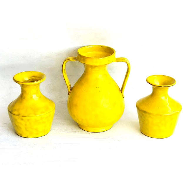 1960s Aldo Londi for Bitossi/Rosenthal Netter Ceramic Vases, 3 Piece Set For Sale - Image 14 of 17