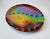 Vintage Fiala Design Works Hand Painted Abstract Art Glass Plate For Sale - Image 4 of 10