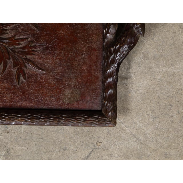 Black Forest Oak Tray with Foliate Carving and Branch Handles, circa 1880 For Sale In Atlanta - Image 6 of 11
