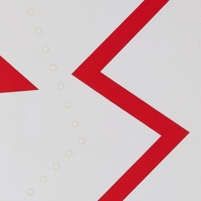 Modern Lucio Fontana, Concetto Spaziale Rosso, Original Signed Silkscreen Poster For Sale - Image 3 of 6