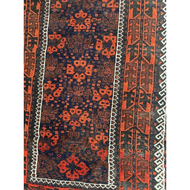 19th Century Antique Turkmen Baluch Rug, 1890s For Sale - Image 5 of 18
