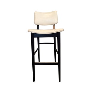 White Vinyl Bar Stools - Set of 4 For Sale