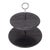 Artifacts Trading Company 2-Tier Round Dessert Plate in Black For Sale