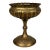 Vintage Traditional Brass Repousse Footed Bowl Centerpiece Compote For Sale