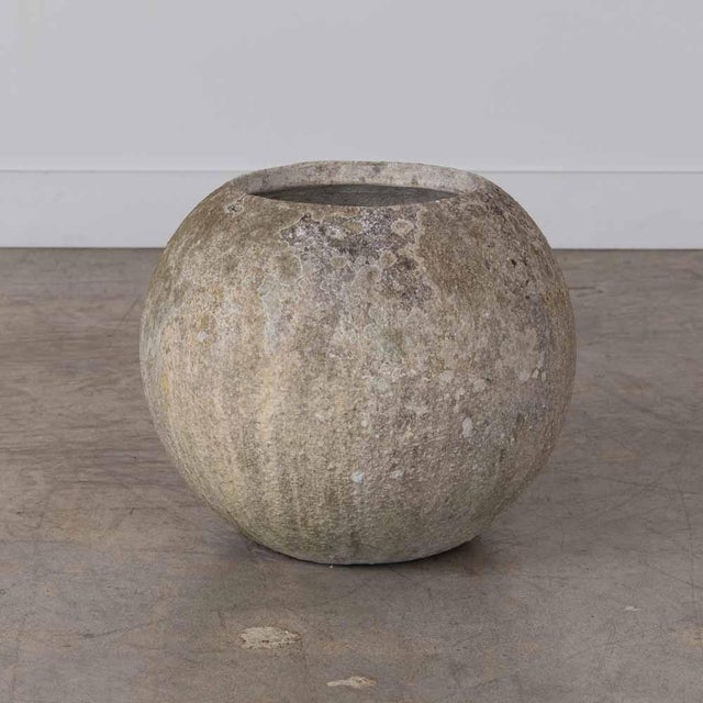 Willy Guhl 1960s French Concrete Ball Planter, X-Large For Sale - Image 4 of 12
