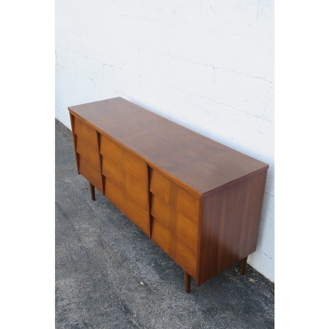 Mid Century Modern Inlay Low Long Dresser Bathroom Vanity 6264 For Sale - Image 18 of 18