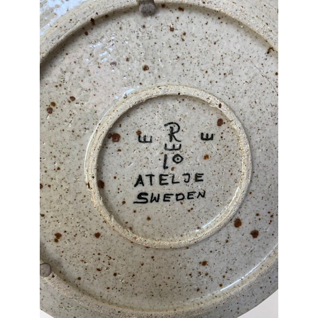 1970s Stoneware Vase and Large Plate by Inger Person for Rörstrand- 2 Pieces For Sale In New York - Image 6 of 7