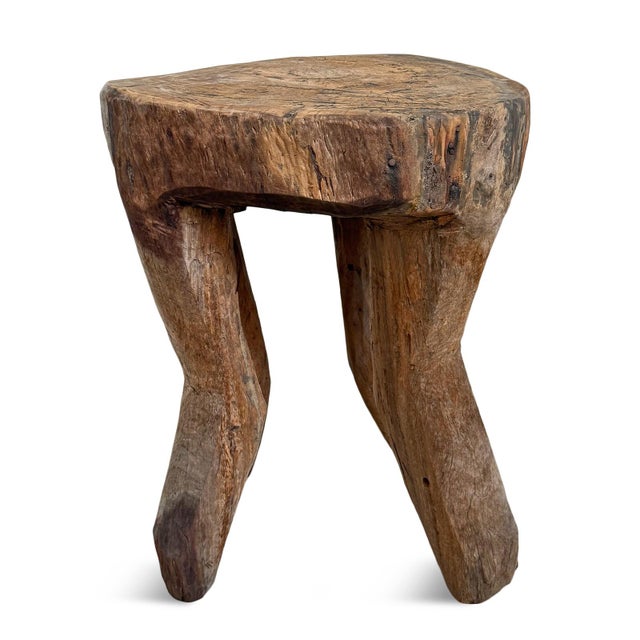 Mid 20th Century Vintage Large Rustic Tribal Naga 4-Leg Table For Sale - Image 5 of 7