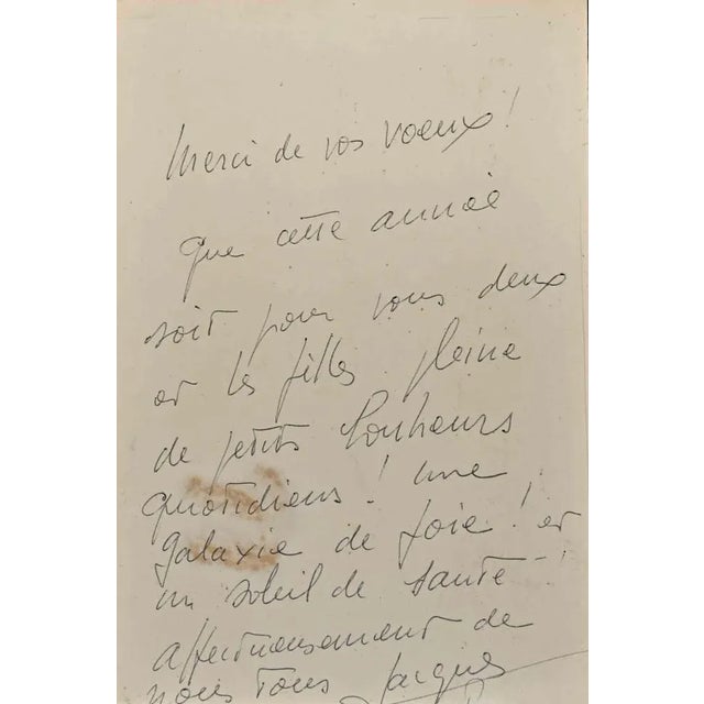 Playing Boy and Dancing Girl is an Original pen, ink and pastel drawing realized by Robert Fonténé in 1967. Dated on the...