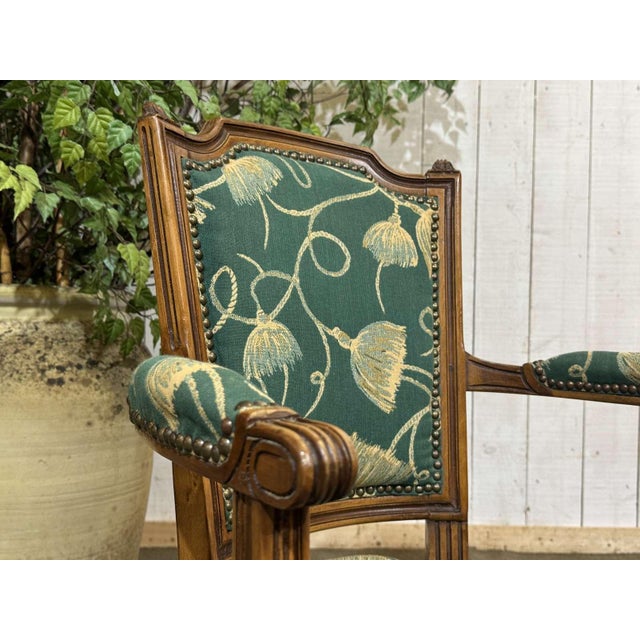Louis XVI Style Beechwood Armchairs, 1800s, Set of 2 For Sale - Image 9 of 18