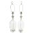 Vintage 60's Murano Aureliano Toso White Swirl and Chrome Glass Lamps With Original Glass Finials Pair Of For Sale
