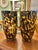Contemporary Early 21st Century Tortoise Shell or Leopard Layered Glass 12” Vases - A Pair For Sale - Image 3 of 7