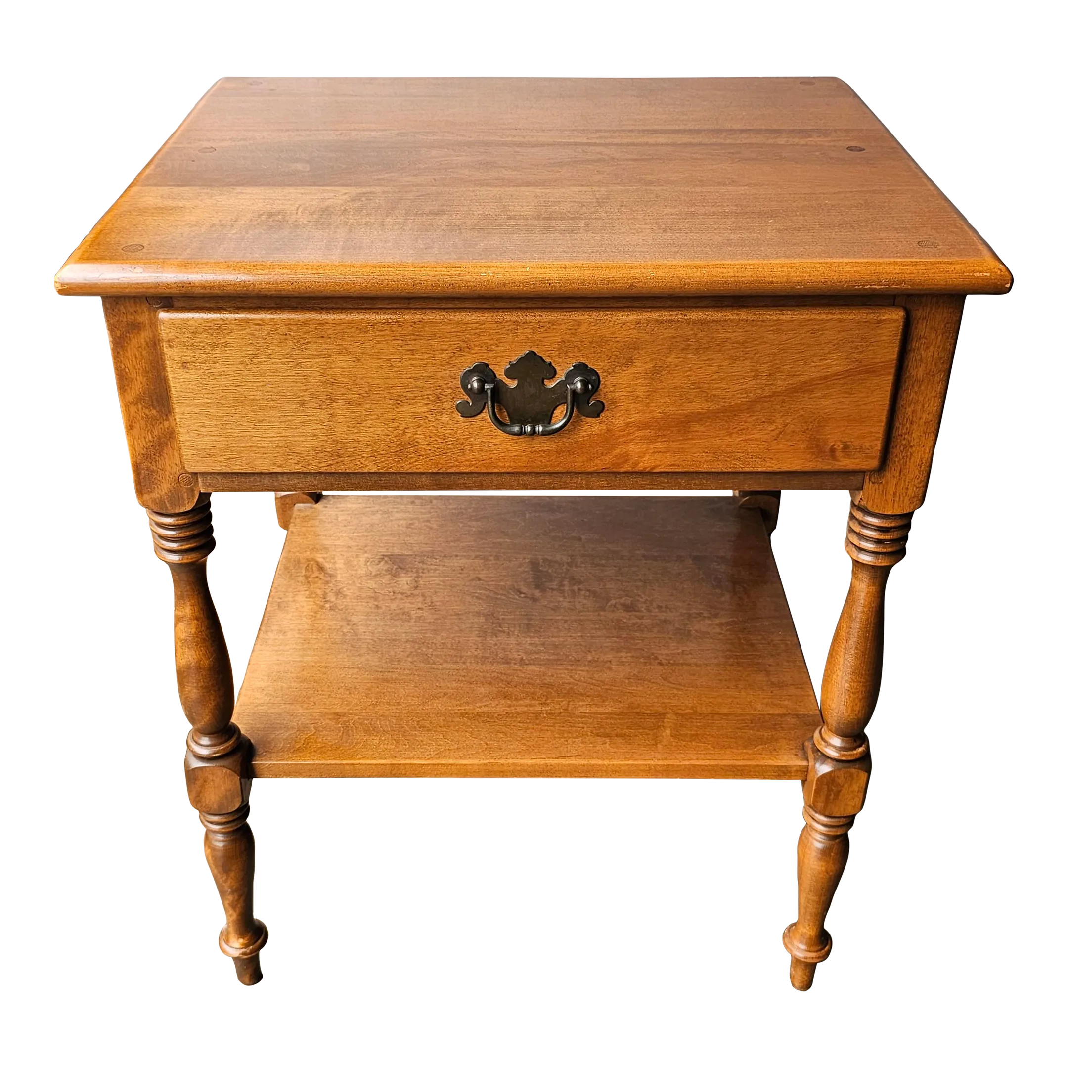 Ethan Allen American Traditional Solid Maple Birch Tiered Side