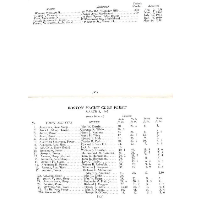 Boston Yacht Club 1962 For Sale - Image 10 of 11