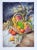 Rustic European Vintage Bountiful Fruit & Flowers Still Life Watercolor Painting For Sale - Image 3 of 4