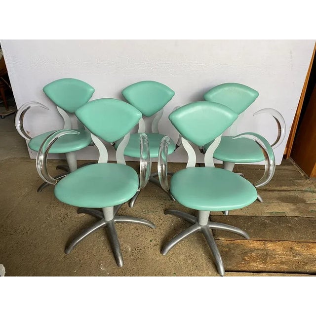 Industrial Skai Swivel Hair Chair with Acrylic Glass, 1970s For Sale - Image 3 of 13