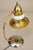 1930s Art Deco Streamline Brass Chrome Milk Glass "Halo" Table Lamp Markel Faries Era For Sale - Image 9 of 10