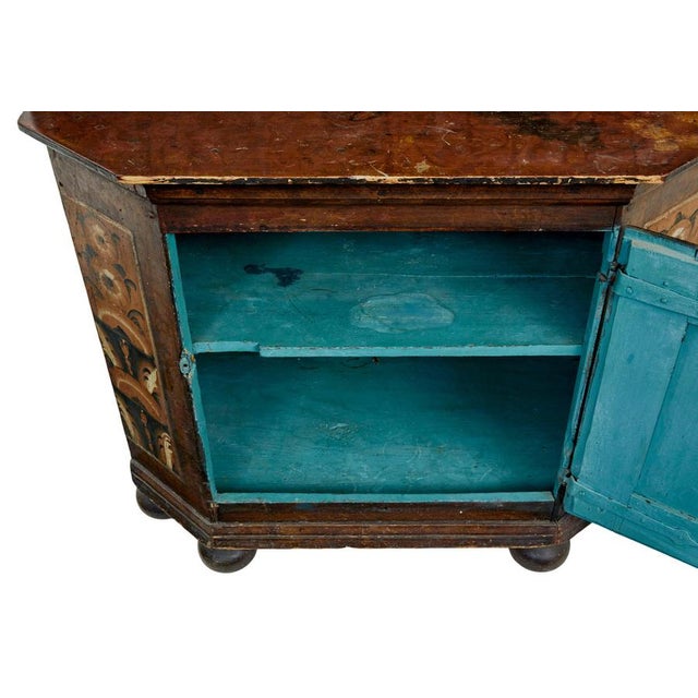 Wood Swedish Hand-Painted Cupboard, 1804 For Sale - Image 7 of 10