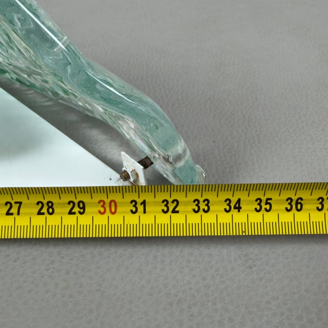 Murano Glass Wall Lamp with Green and White Graniglia Flakes, 1970s For Sale - Image 16 of 17