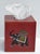 Mid-Century Modern leather elephant embossed tissue box is a decorative yet functional tissue dispenser that combines...