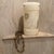 Vintage hanging lamp possible marble alabaster hardwired with power voltage around 120 amps . or Glass hanging lamp with...