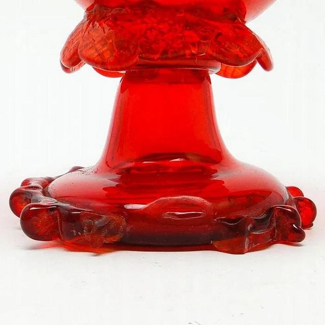 Postmodern Bowl on Stand from Cracow Glassworks, Poland, 1930s For Sale - Image 3 of 10