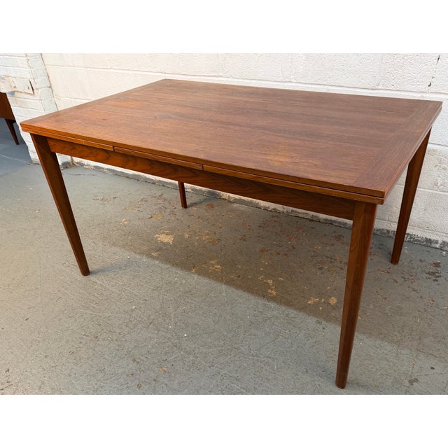 Wood Mid-Century Teak Draw-Leaf Dining Table by Vejle Stole & Møbelfabrik For Sale - Image 7 of 13