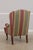 Queen Anne Upholstered WIng Chair W. Down Cushion For Sale In Philadelphia - Image 6 of 15